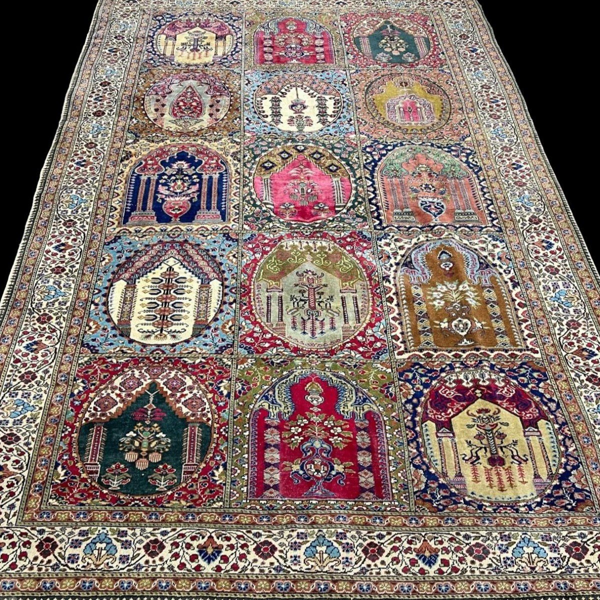 Old Tabriz, 202 X 310 Cm, Hand-knotted Wool In Iran At The Beginning Of The 20th Century, Rare Model