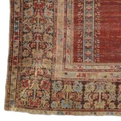 Old Koula Prayer Rug, 130 X 191 Cm, Ottoman Empire, Hand-knotted Wool In The 18th Century-photo-4