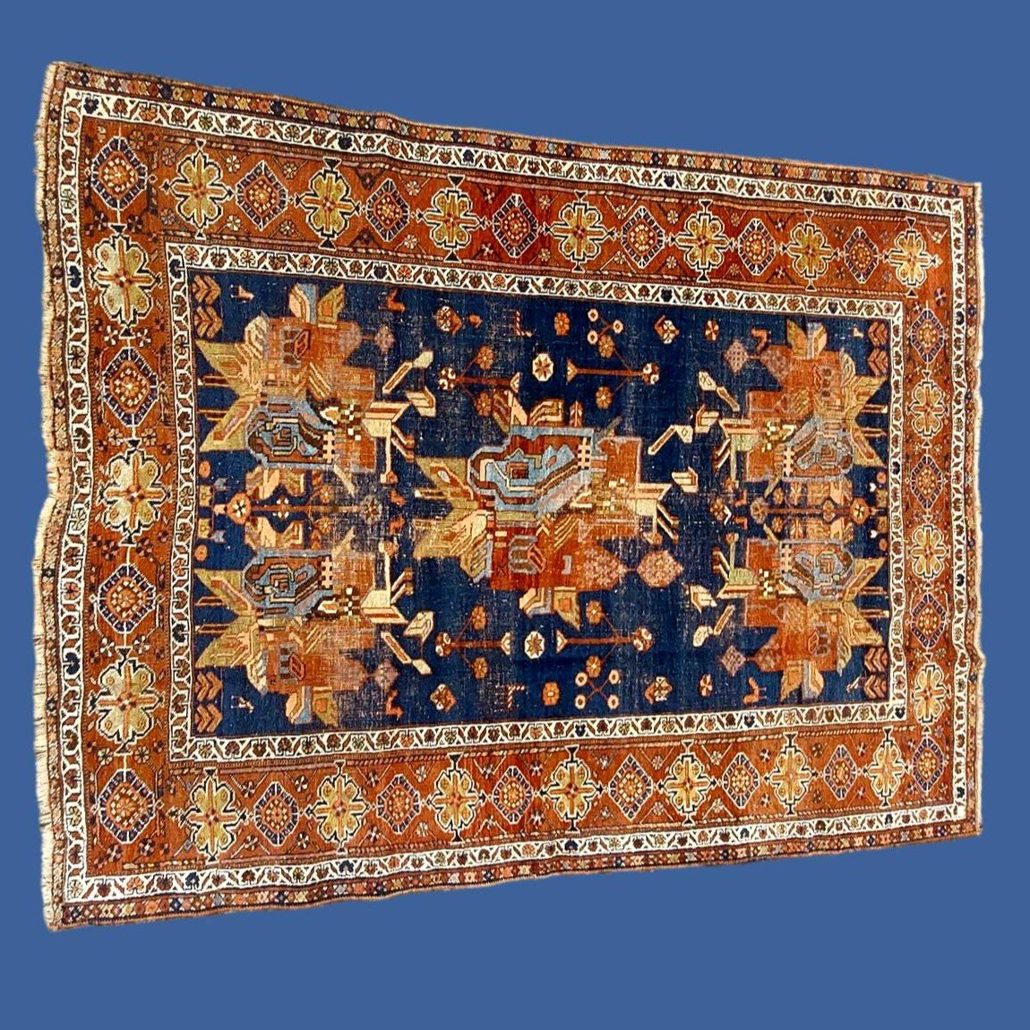 Old Afshar Rug, 149 Cm X 195 Cm, Hand-knotted Wool On Wool, Iran, Persia Circa 1900-photo-2
