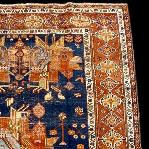 Old Afshar Rug, 149 Cm X 195 Cm, Hand-knotted Wool On Wool, Iran, Persia Circa 1900-photo-3