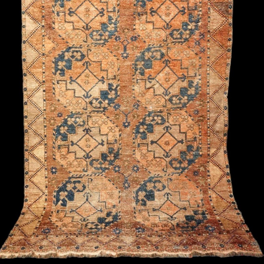 Tekké Rug From The Saryk-ersari, Wool On Wool, 132 X 233 Cm, Hand-knotted, Turkmenistan, 19th C-photo-1