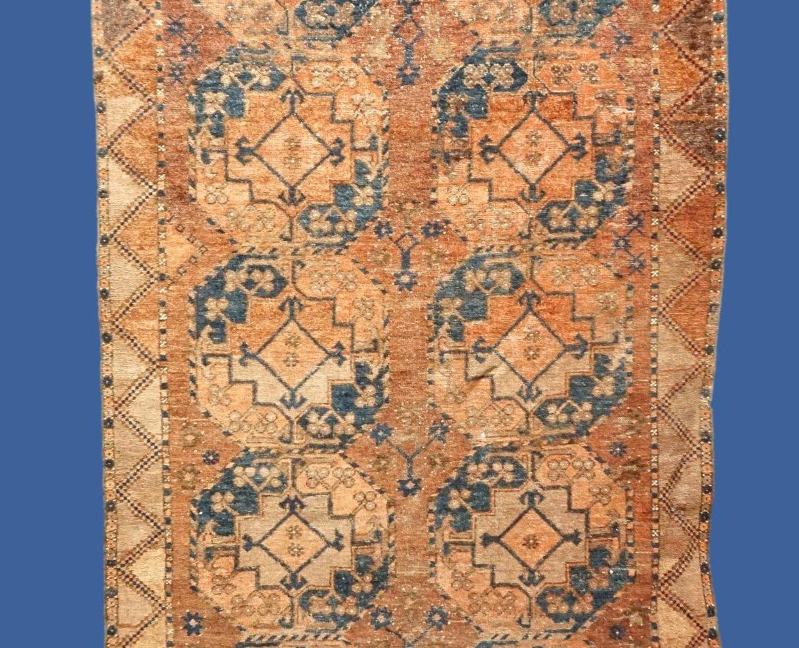 Tekké Rug From The Saryk-ersari, Wool On Wool, 132 X 233 Cm, Hand-knotted, Turkmenistan, 19th C-photo-6