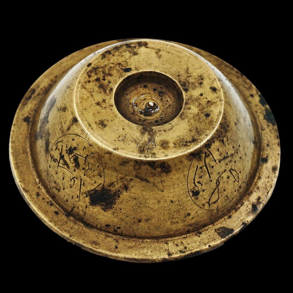Ottoman Talismanic Bowl, Chiseled Votive Healing Formulas, Bronze, Turkey, 19th Century-photo-3
