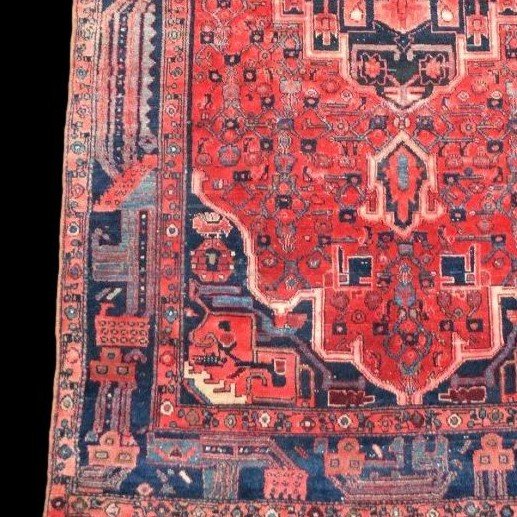 Nahavand Rug, 146 Cm X 253 Cm, Hand-knotted Wool In Iran Circa 1950, In Good Condition-photo-3