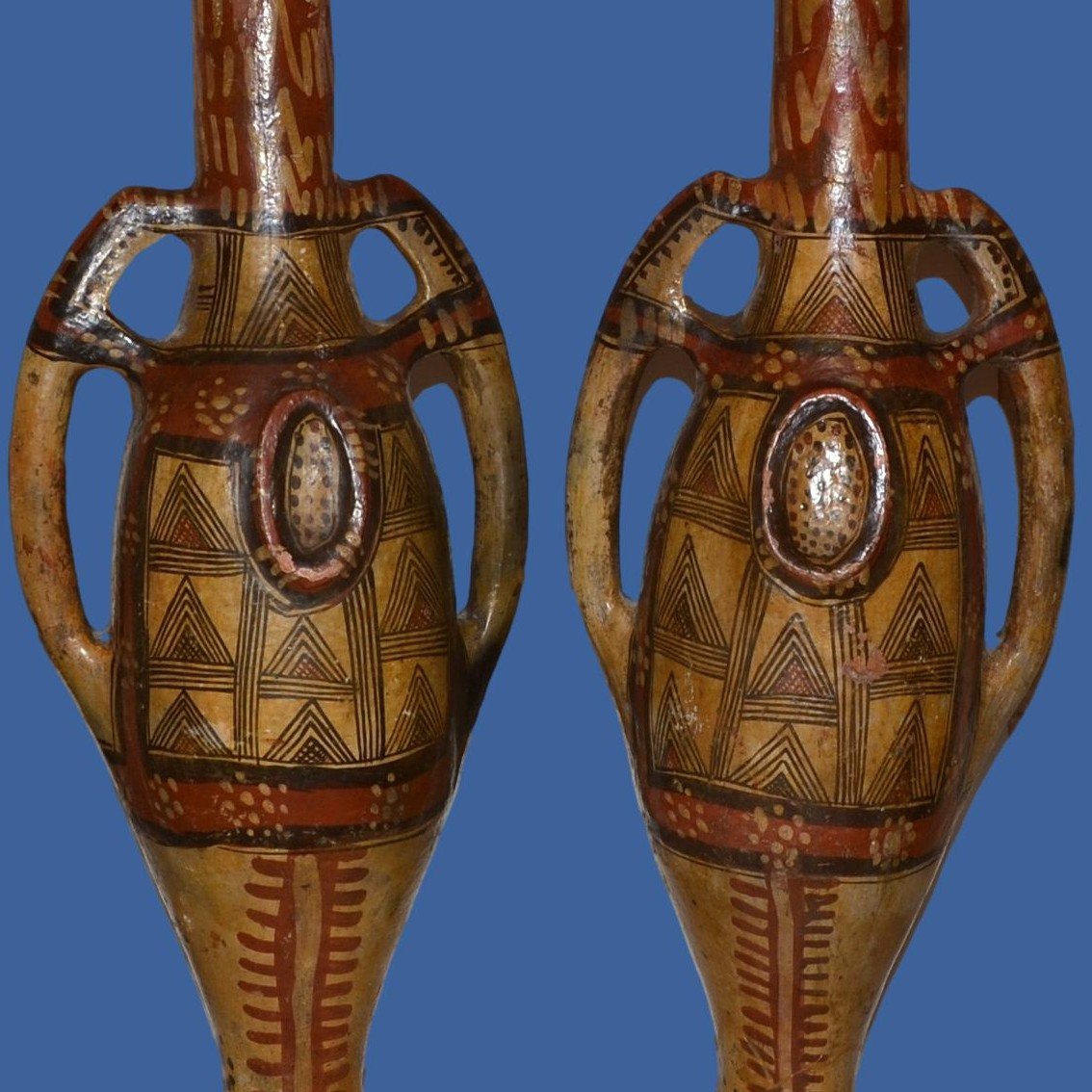 Pair Of Large Berber Footed Jars, Aït Daoula Tribe, Great Kabylia, End Of The 19th Century-photo-7