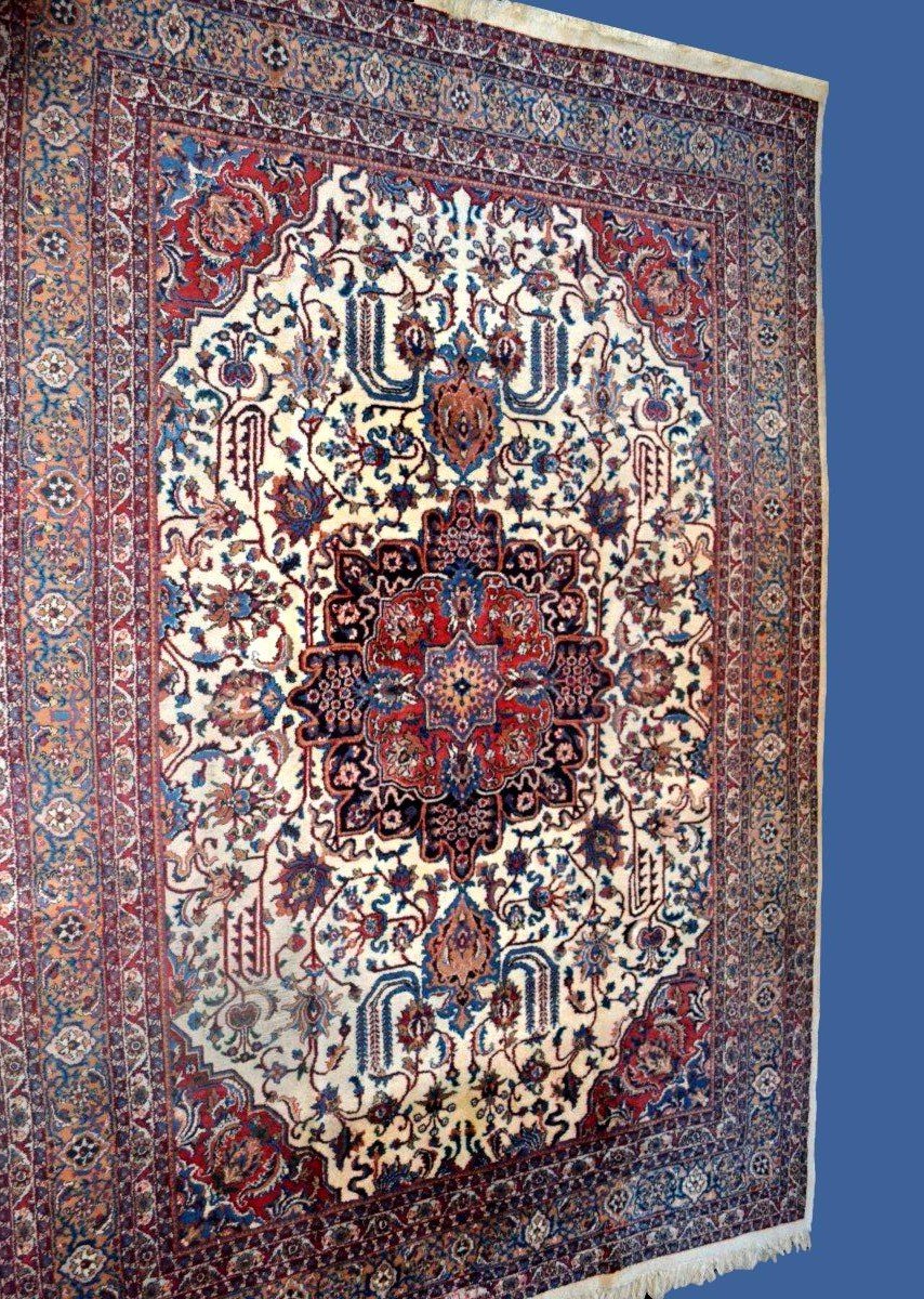 Macchad Rug, Persian, 262 X 390 Cm, Hand-knotted Kork Wool, 1980, Iran, Very Good Used Condition-photo-4