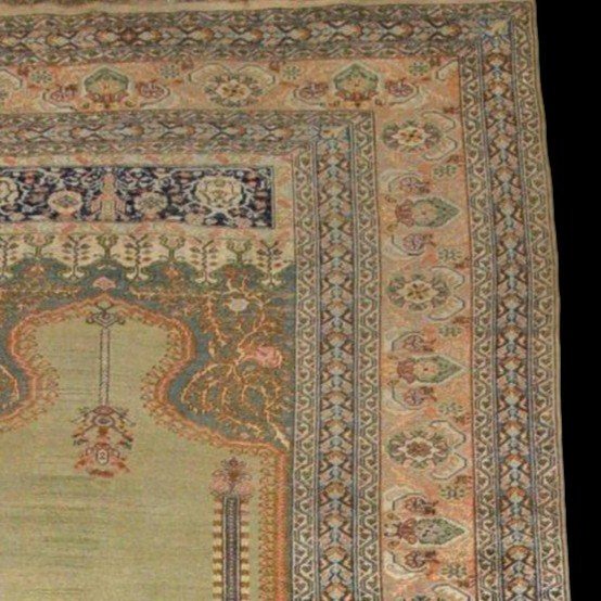 Old Istanbul Rug, Ottoman, 127 Cm X 190 Cm, Hand-knotted Silk On Cotton, Early 20th Century-photo-2