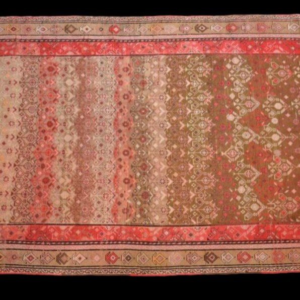 Tapis galerie Kazak ancien, 141 cm x 347 cm, laine / laine, signé, daté de 1932, rare modèle-photo-3