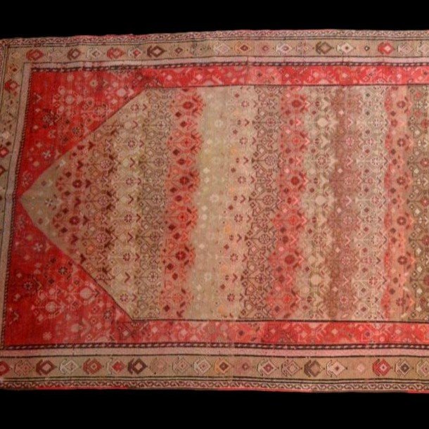 Tapis galerie Kazak ancien, 141 cm x 347 cm, laine / laine, signé, daté de 1932, rare modèle-photo-4