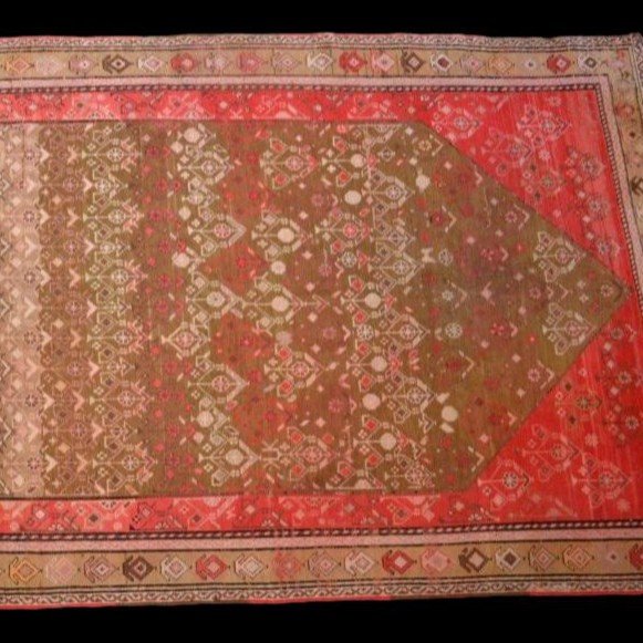 Tapis galerie Kazak ancien, 141 cm x 347 cm, laine / laine, signé, daté de 1932, rare modèle-photo-1