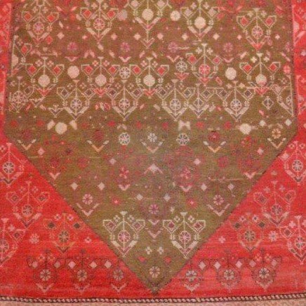 Tapis galerie Kazak ancien, 141 cm x 347 cm, laine / laine, signé, daté de 1932, rare modèle-photo-5