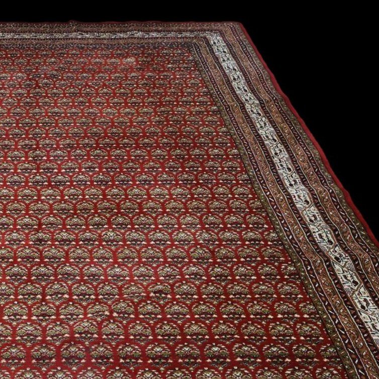 Sarough Mir Rug, 232 Cm X 353 Cm, Hand-knotted Kork Wool In Iran Circa 1970, In Very Good Condition-photo-4