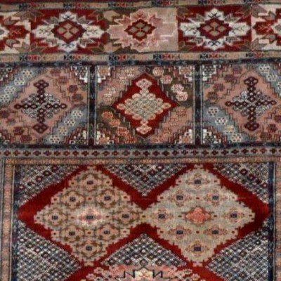 Tapis, rare Kaboul de mariage, soie, 119  x 162 cm, soie sur soie nouée main, Afghanistan 1960-photo-5