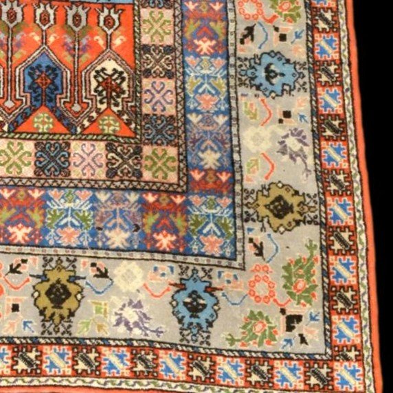 Tapis de Rabat, 200 x 305 cm, laine nouée main au Maroc vers 1960-1970 en très bon état d'usage-photo-7