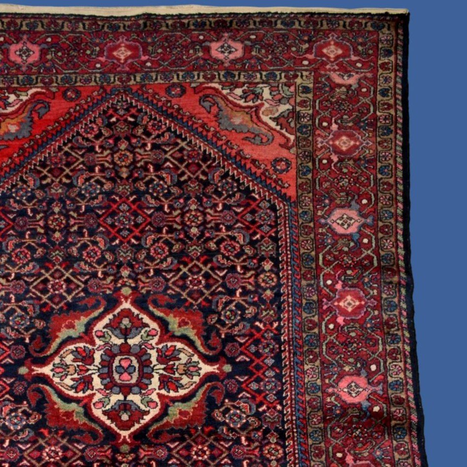 Malayer Rug, 150 X 217 Cm, Beautiful Persian In Hand-knotted Wool In Iran Circa 1970 In Very Good Condition-photo-4