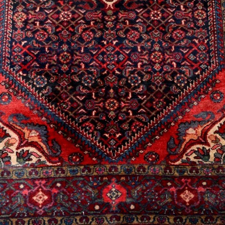 Tapis Malayer, 150 x 217 cm, beau persan en laine nouée main en Iran vers 1970 en très bon état-photo-5