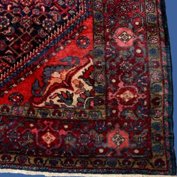 Tapis Malayer, 150 x 217 cm, beau persan en laine nouée main en Iran vers 1970 en très bon état-photo-6