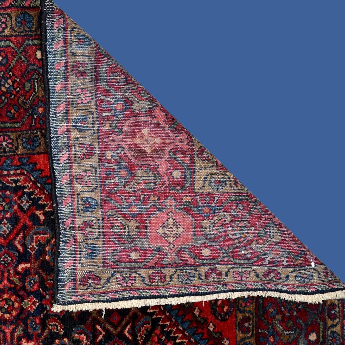 Malayer Rug, 150 X 217 Cm, Beautiful Persian In Hand-knotted Wool In Iran Circa 1970 In Very Good Condition-photo-7