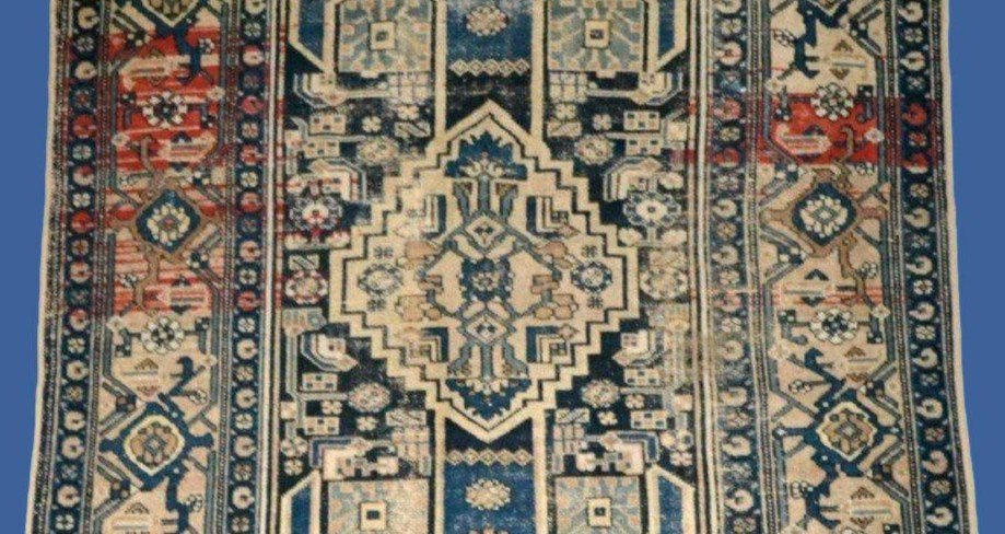 Old Malayer Rug, 137 X 202 Cm, Hand-knotted Wool In Persia, Iran, Early 20th Century-photo-1