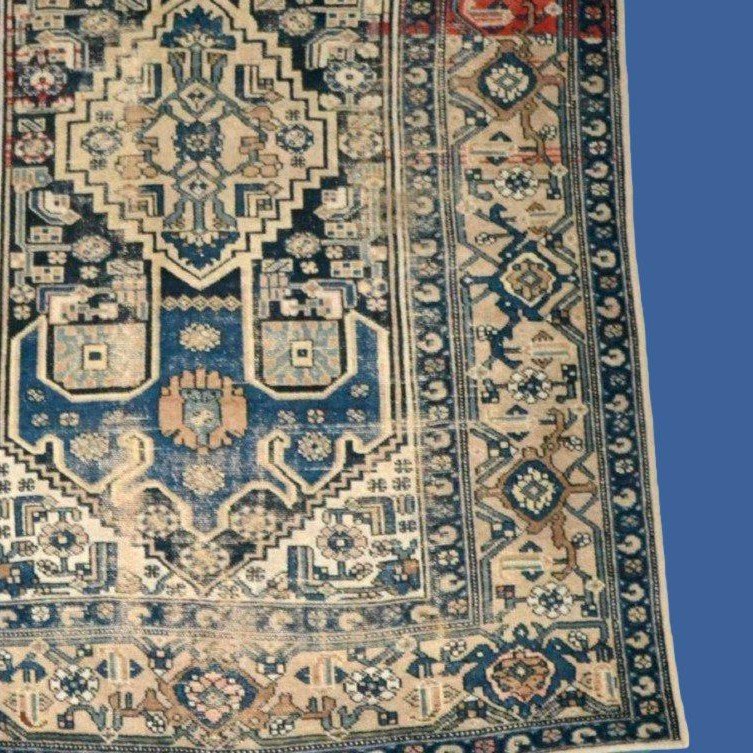 Tapis Malayer ancien, 137 x 202 cm, laine nouée main en Perse, Iran, début du XXème siècle-photo-3