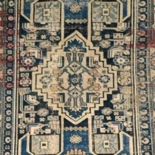 Old Malayer Rug, 137 X 202 Cm, Hand-knotted Wool In Persia, Iran, Early 20th Century-photo-4