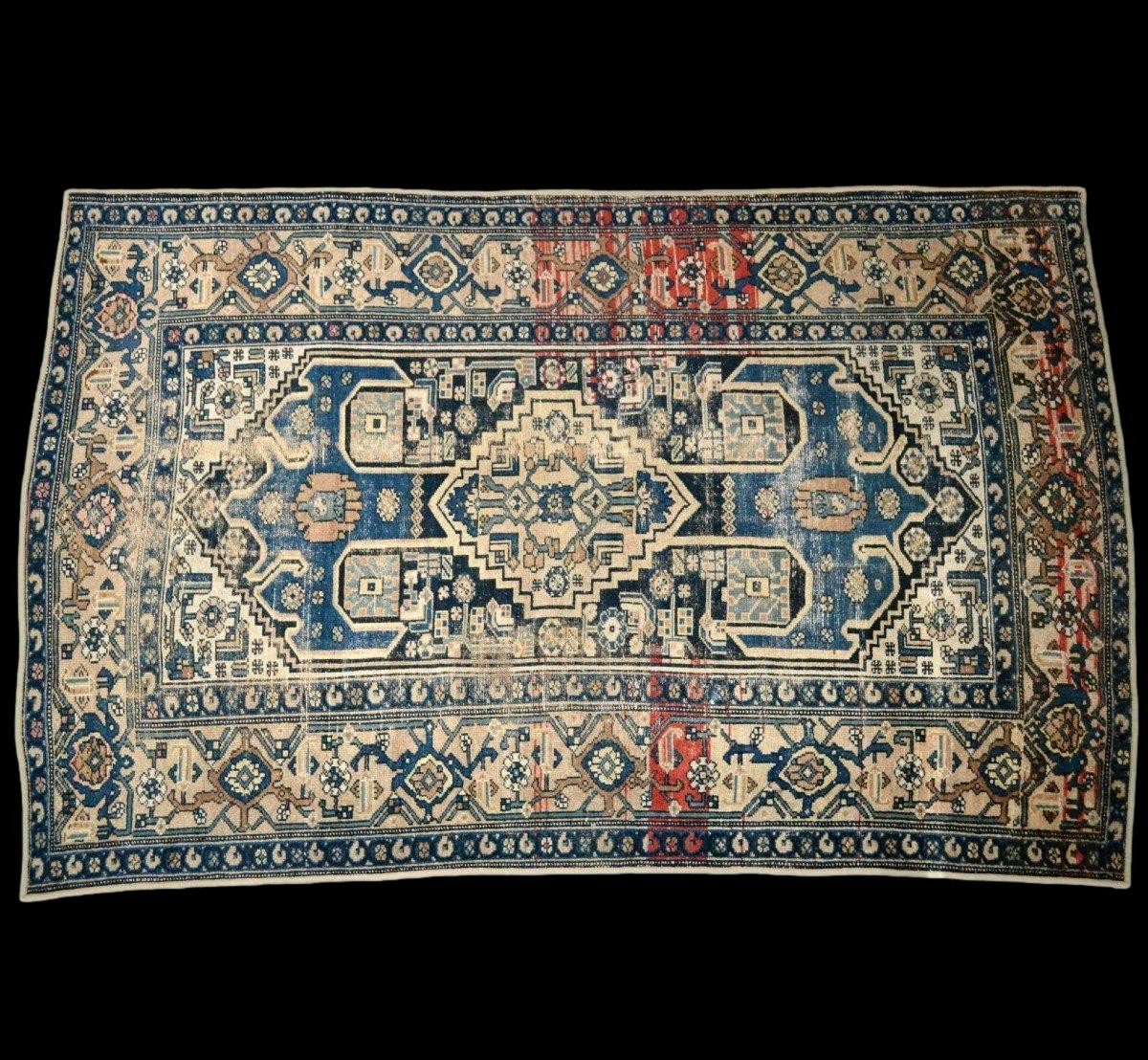 Old Malayer Rug, 137 X 202 Cm, Hand-knotted Wool In Persia, Iran, Early 20th Century-photo-6