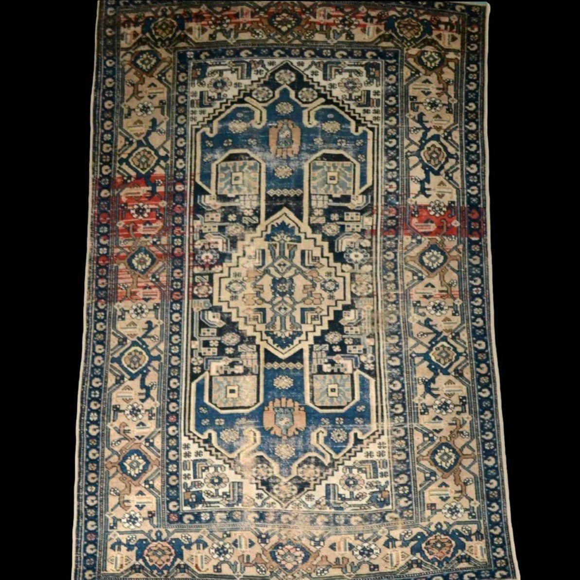 Old Malayer Rug, 137 X 202 Cm, Hand-knotted Wool In Persia, Iran, Early 20th Century