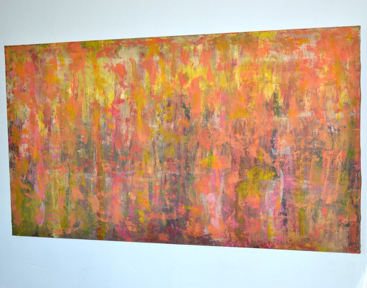 Erwin Steinbach (1964-) 135 Cm X 240 Cm, Mixed Media On Canvas, Acrylic & Gouache-photo-4