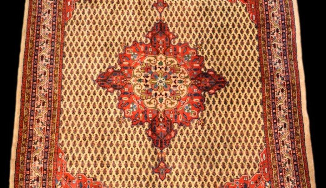 Sarouk Rug Signed, 169 Cm X 247 Cm, Hand-knotted Wool Circa 1980, In Perfect Condition-photo-4