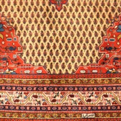 Sarouk Rug Signed, 169 Cm X 247 Cm, Hand-knotted Wool Circa 1980, In Perfect Condition-photo-8