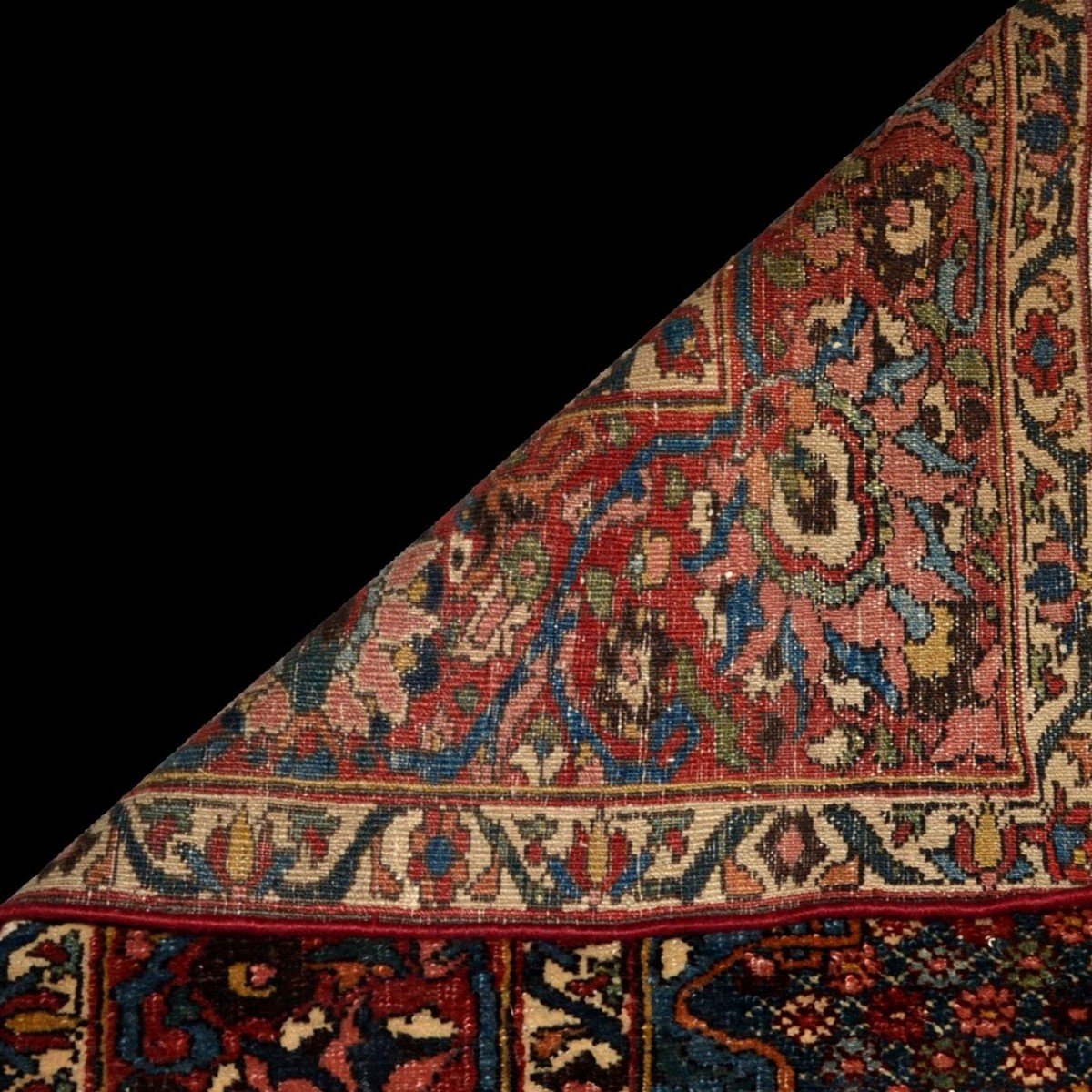 Old Bakhtiar Rug, 137 Cm X 203 Cm, Exceptional Design, Hand-knotted Wool, 19th Century Persia -photo-7