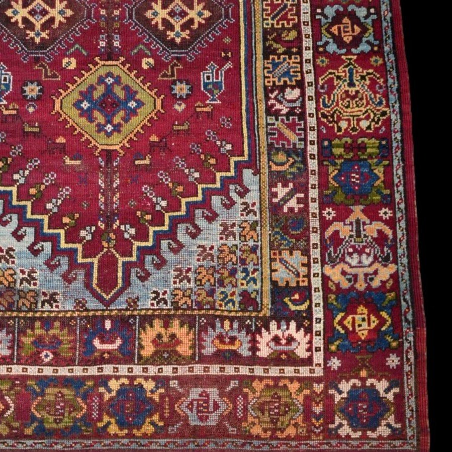 Old Zerbiya Rug, Rabat Rug, 167 Cm X 238 Cm, Hand-knotted Wool In Morocco Late 19th Century-photo-4