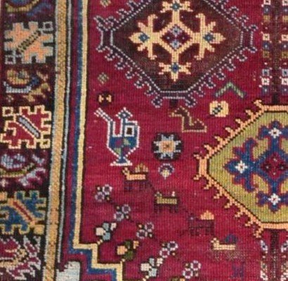Old Zerbiya Rug, Rabat Rug, 167 Cm X 238 Cm, Hand-knotted Wool In Morocco Late 19th Century-photo-7