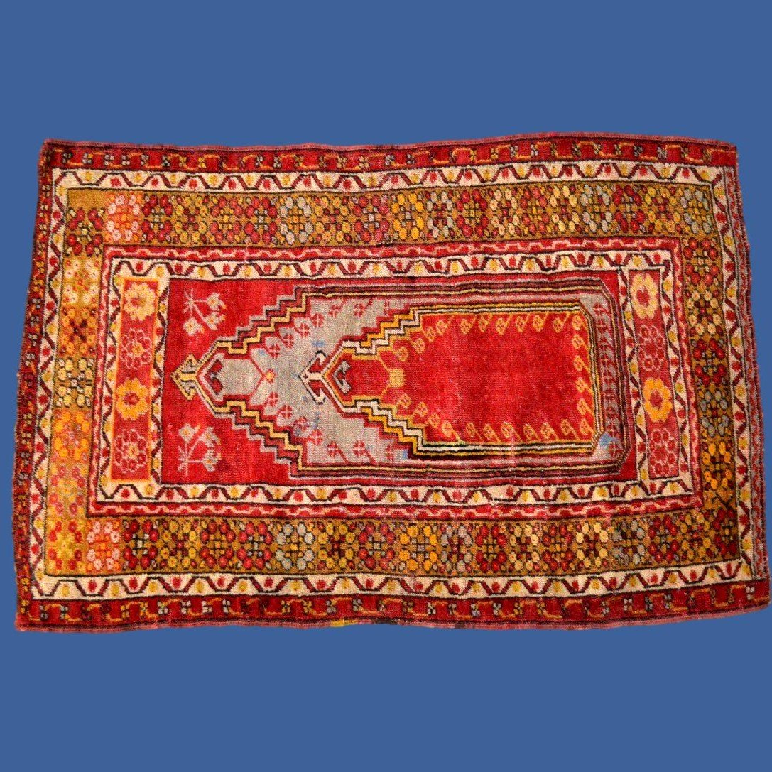 Old Kirsehir Rug, 88 X 126 Cm, Hand-knotted Wool, Anatolia, Türkiye, First Part Of The 19th Century-photo-2