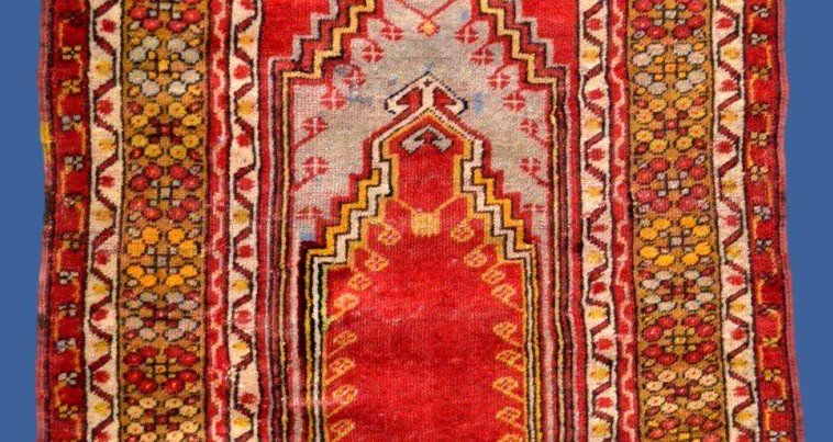 Tapis Kirsehir ancien, 88 x 126 cm, laine nouée main, Anatolie, Turquie, première partie du XIX-photo-1