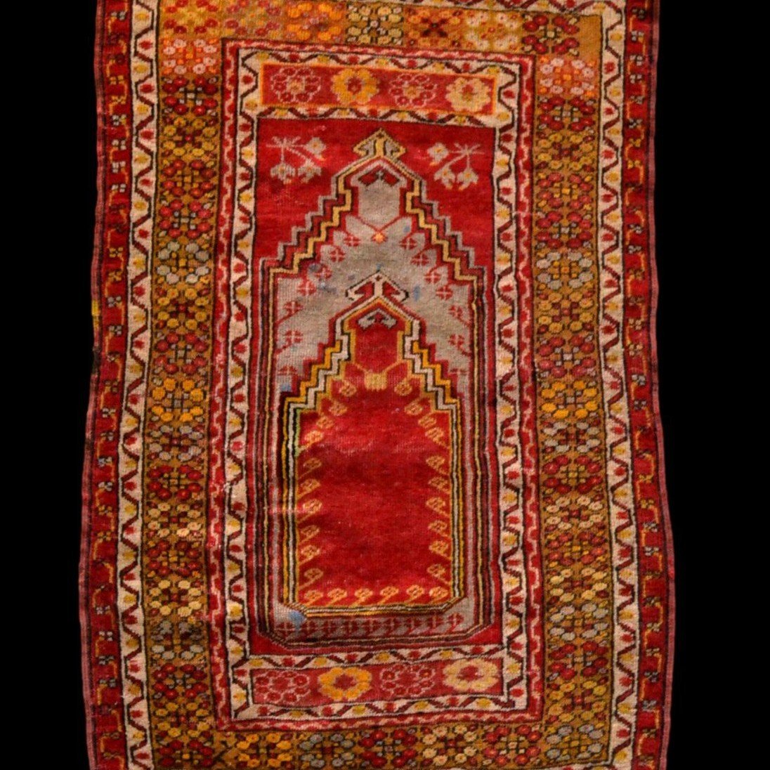 Tapis Kirsehir ancien, 88 x 126 cm, laine nouée main, Anatolie, Turquie, première partie du XIX-photo-8