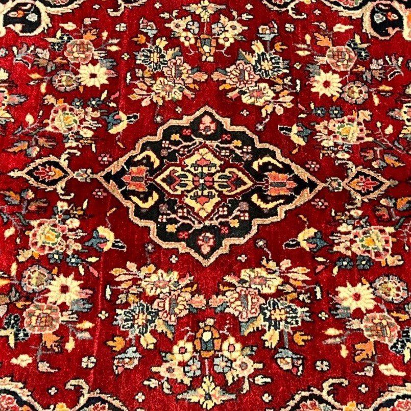 Tapis Sarouck, 115 cm x 165 cm, laine nouée main en Iran vers 1970-1980 en parfait état-photo-2