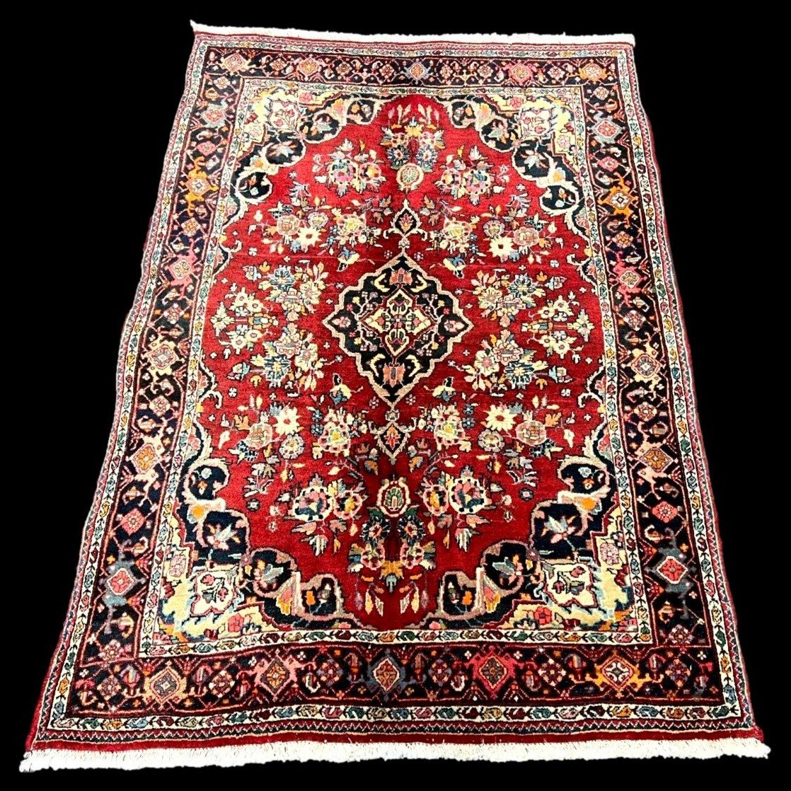 Sarouck Rug, 115 Cm X 165 Cm, Hand-knotted Wool In Iran Circa 1970-1980 In Perfect Condition