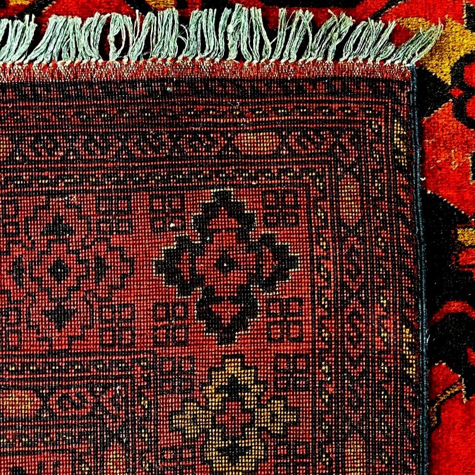 Turkmen Carpet, Central Asia, 198 Cm X 298 Cm, Hand-knotted Wool In Turkmenistan 1970, Perfect-photo-6