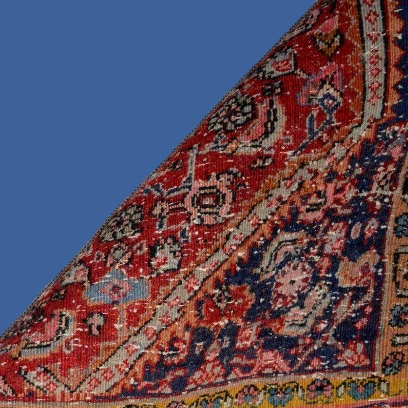 Tapis Bidjar, 132 cm x 210 cm, laine nouée main en Iran vers 1950 en très bonne condition-photo-7