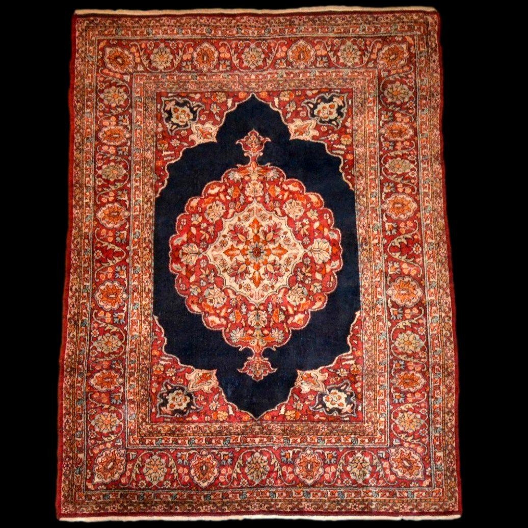 Sarouk Ferahan ancien, 140 x 190 cm, laine kork nouée main, Perse, région d'Arak, Kadjar, XIXèm