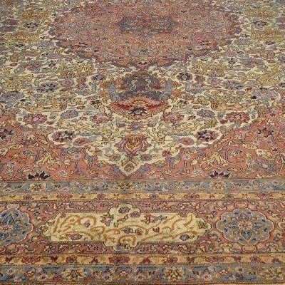 Tabriz Rug, 288 Cm X 392 Cm, Hand-knotted Wool In Armenia Around 1950, Very Good Condition-photo-1