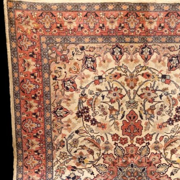 Rug  Gohm Indo-persian, 128 Cm X 195 Cm, Hand-knotted Wool Circa 1980, Very Good Used Condition-photo-4