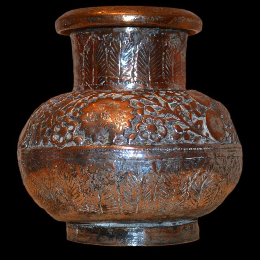 Holy Water Pitcher, Kindi, Origin North India, Tinned Copper And Bronze, 19th Century-photo-5