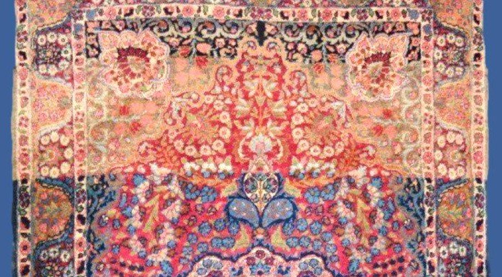 Floral Kirman Rug, 118 X 202 Cm, Hand-knotted Wool In Persia, Iran, Kadjar Dynasty, 19th Century-photo-4