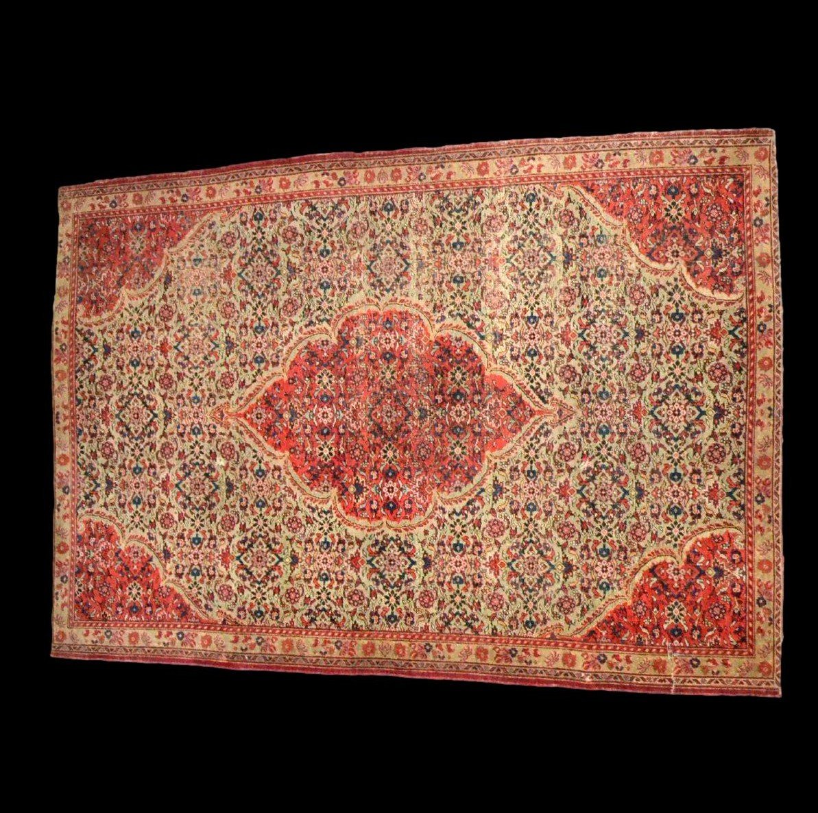 Antique Khorassan Kain Carpet, 116 X 168 Cm, Hand-knotted Wool, Persia, Iran, Late 18th, Early 19th Century-photo-4