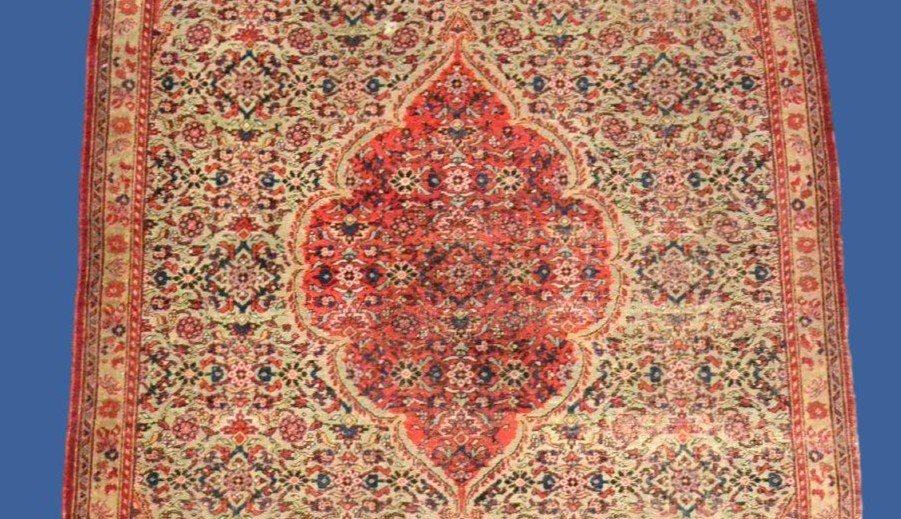 Antique Khorassan Kain Carpet, 116 X 168 Cm, Hand-knotted Wool, Persia, Iran, Late 18th, Early 19th Century-photo-3