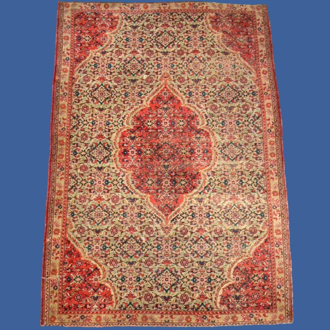 Antique Khorassan Kain Carpet, 116 X 168 Cm, Hand-knotted Wool, Persia, Iran, Late 18th, Early 19th Century