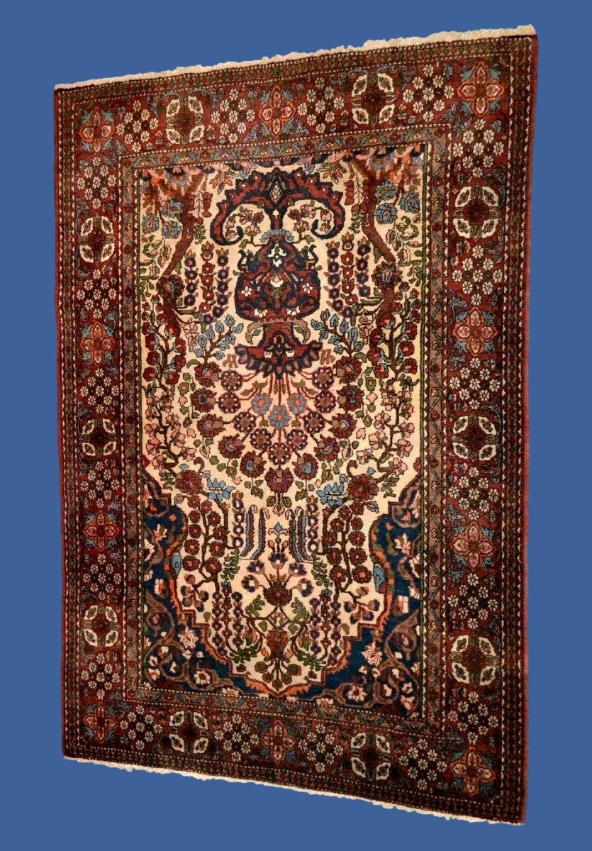 Tapis Téhéran ancien, 138 cm x 206 cm, laine nouée main en Iran, début du XXème, 1920-1930-photo-4