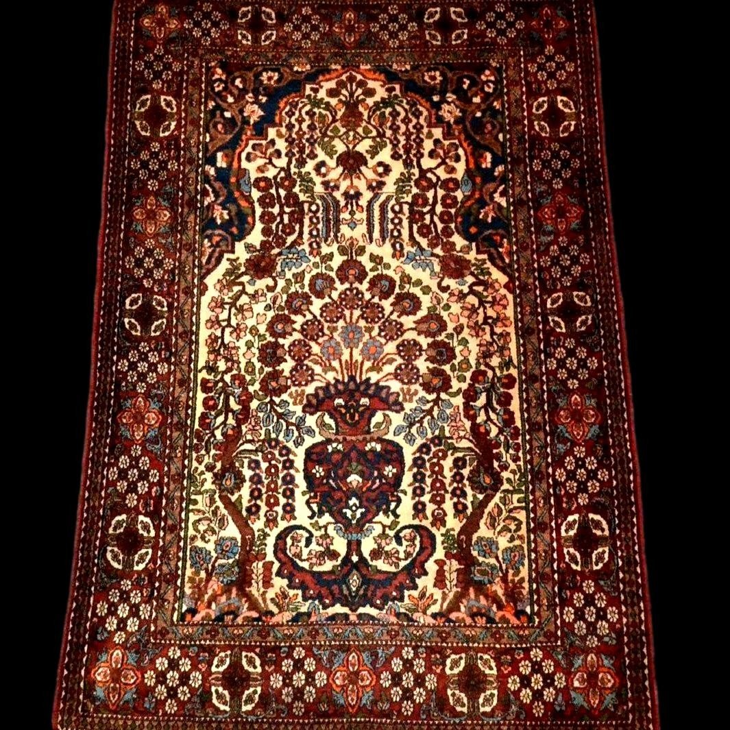 Tapis Téhéran ancien, 138 cm x 206 cm, laine nouée main en Iran, début du XXème, 1920-1930-photo-8